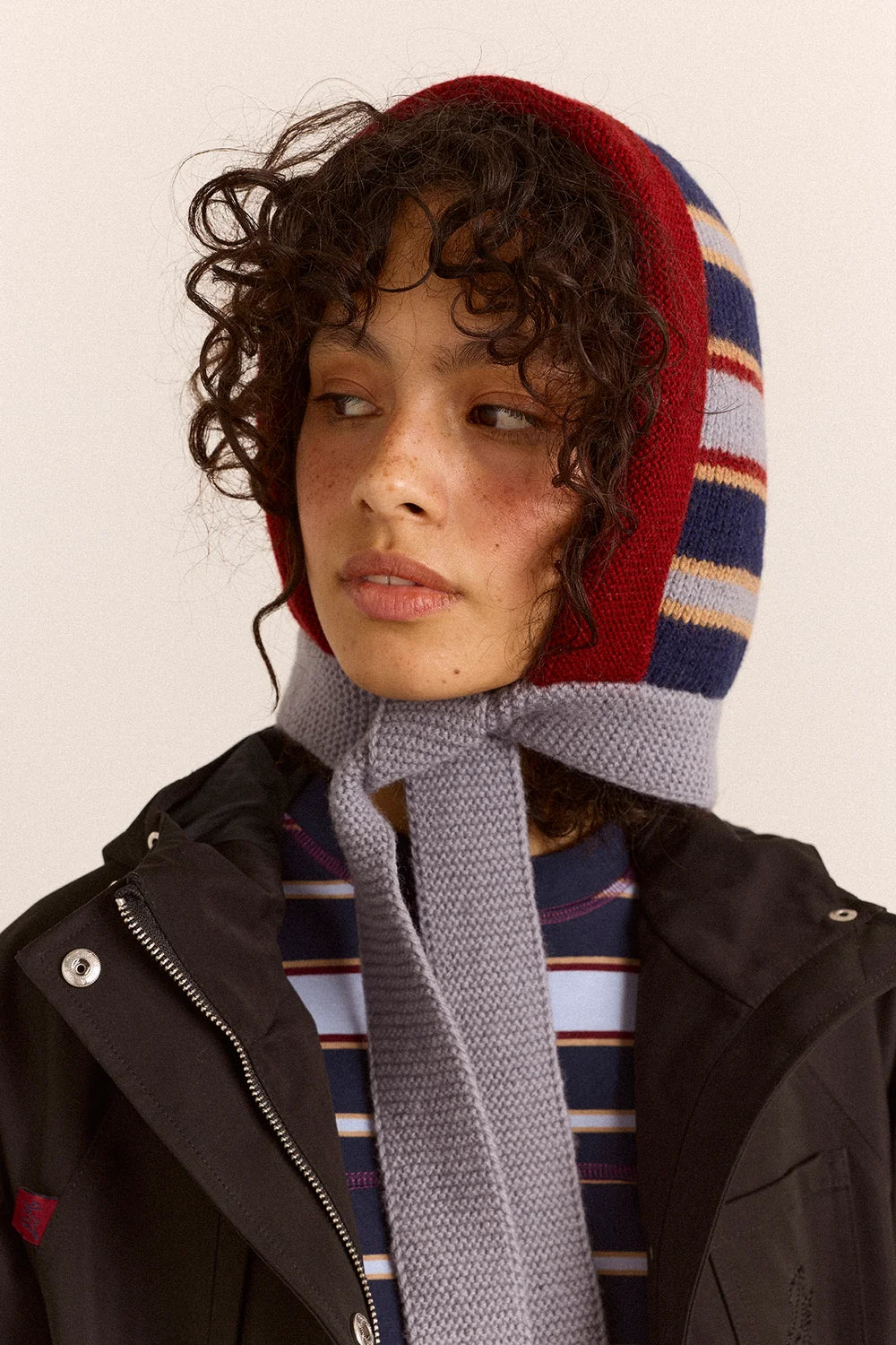 Damson Madder - Stripe Bonnet, Multi Stripe