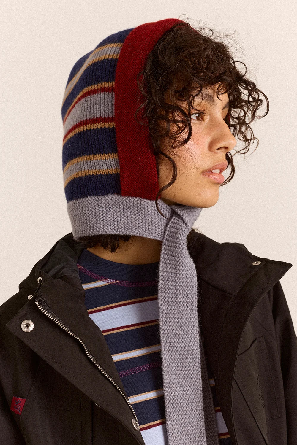 Damson Madder - Stripe Bonnet, Multi Stripe