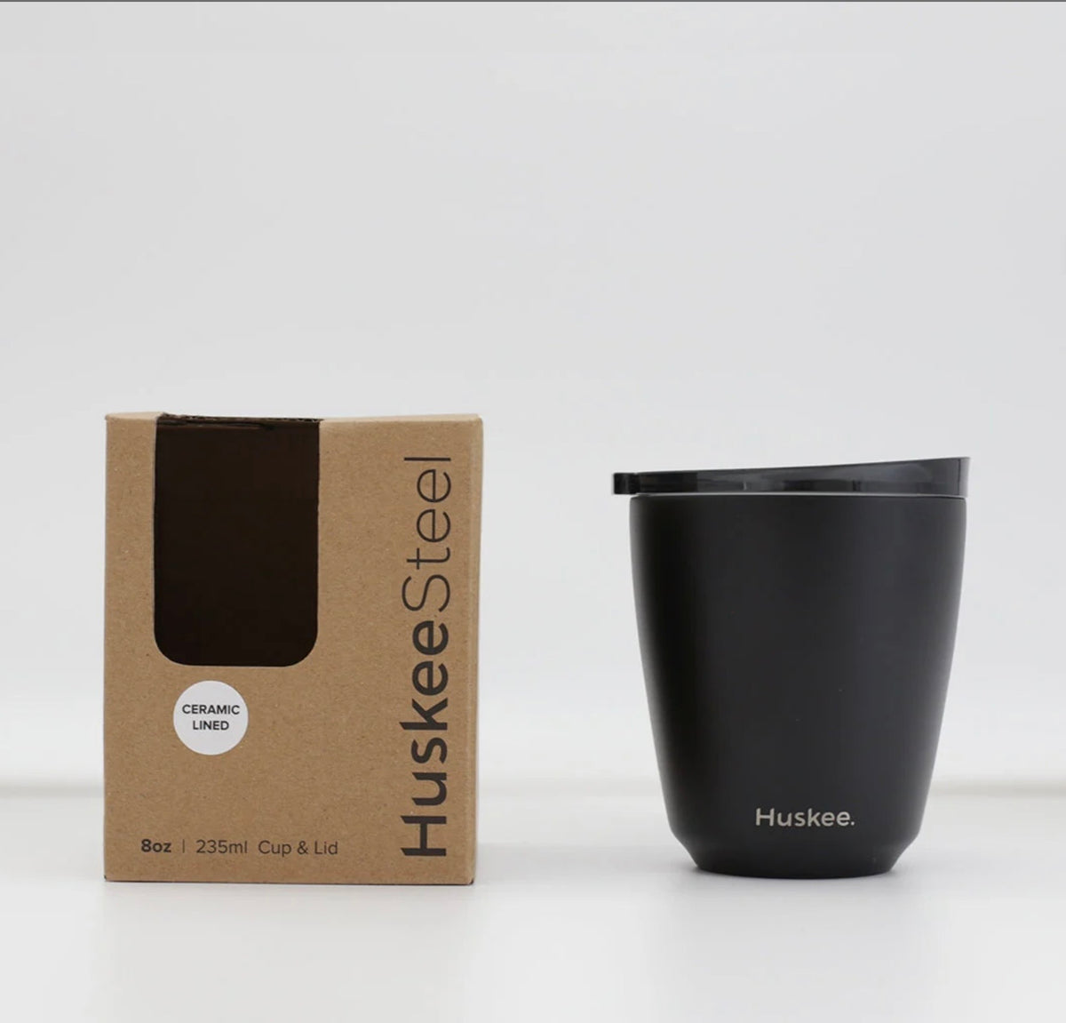 HuskeeCup 8oz HuskeeSteel Cup & Lid - Black