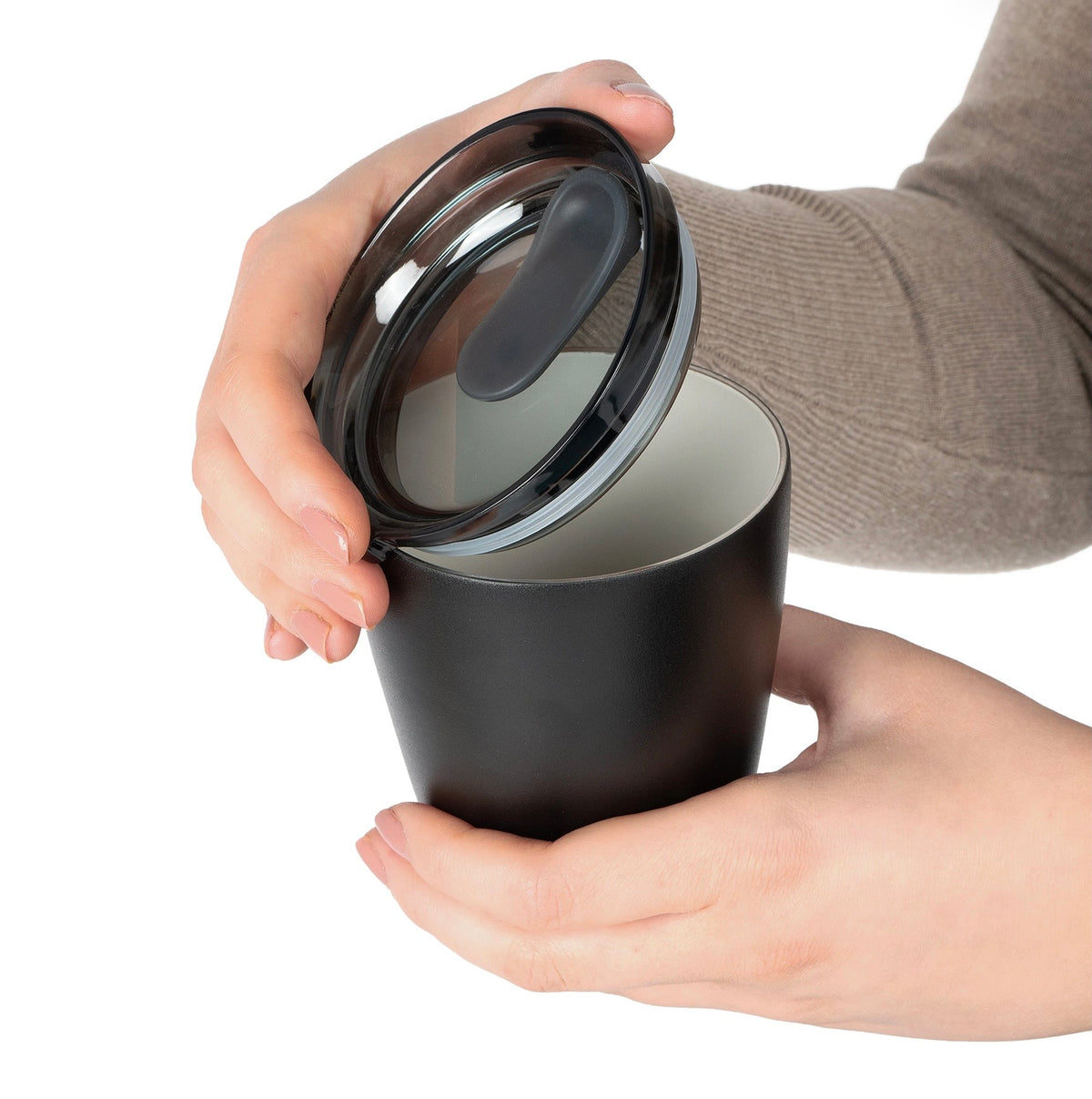 HuskeeCup 8oz HuskeeSteel Cup & Lid - Black