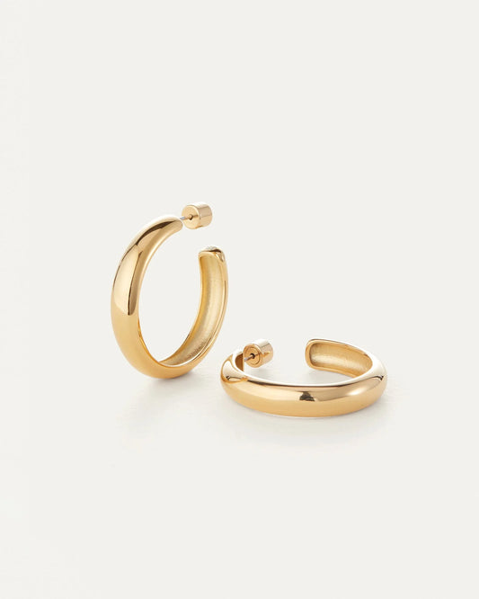 Jenny Bird - Staple Hoops Large - Gold