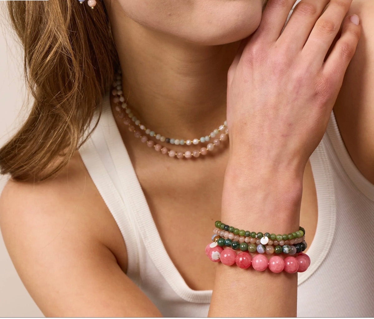 Soï - Petite Sunstone Stretch Bracelet