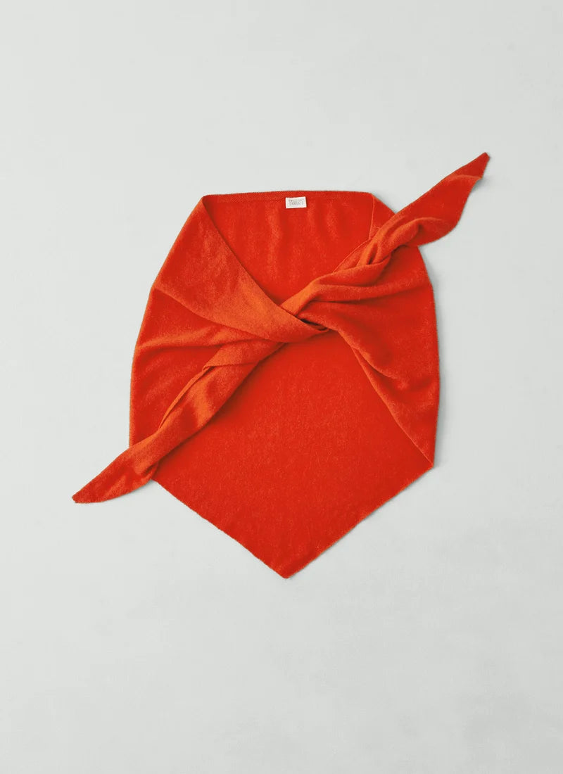 TOAST - Wool Cashmere Large Bandana, Persimmon
