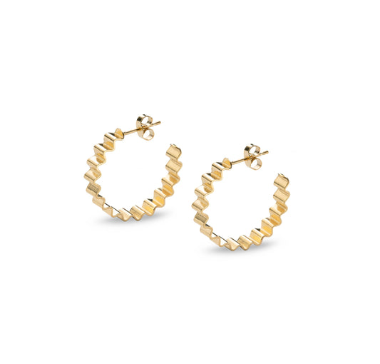Olivia Taylor - Classic Ondulée Hoops, Gold