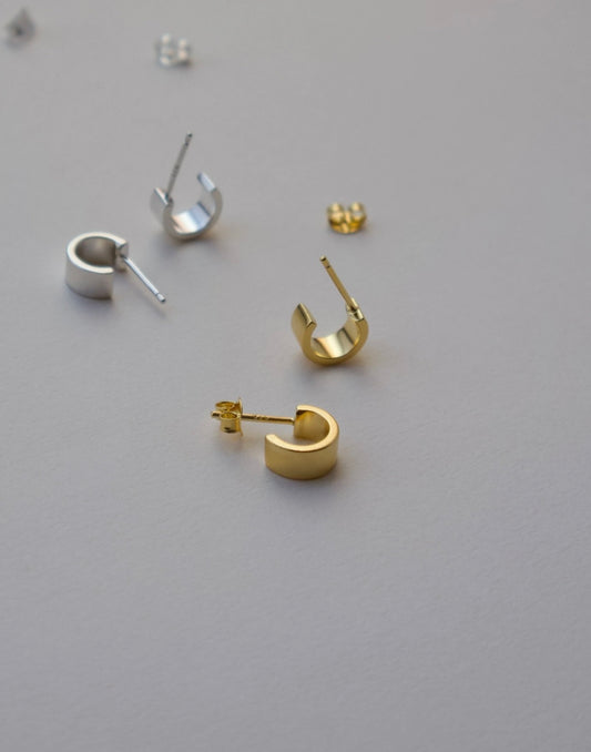 Lines and Current ‘Dana’ Cuff Band Earrings - Gold Plated