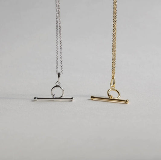 Lines and Current ‘Alberta’ Bar Necklace - Sterling Silver