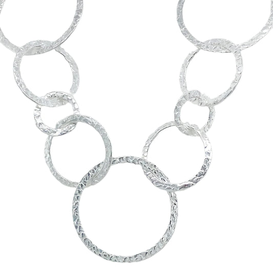Gem Bazaar Loop Chain Necklace - Silver