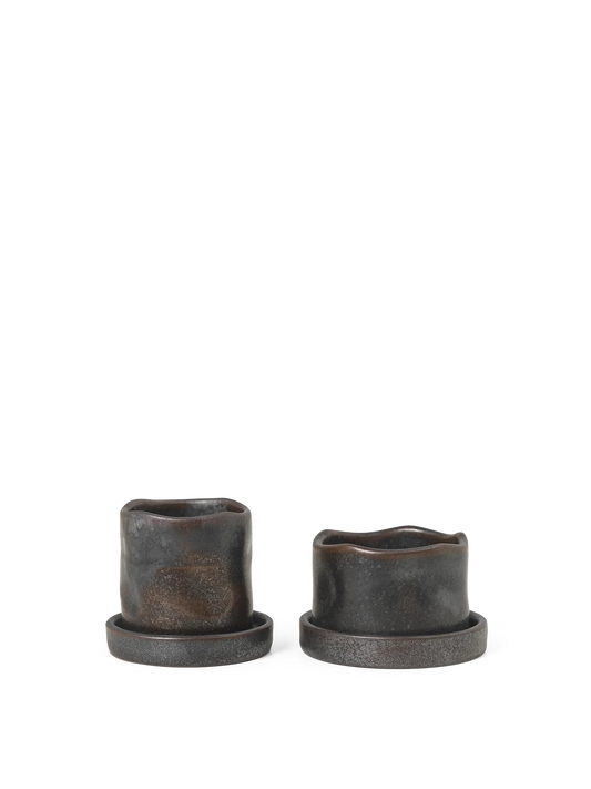 Ferm Living Uneru Mini Pots - Set of 2 - Black