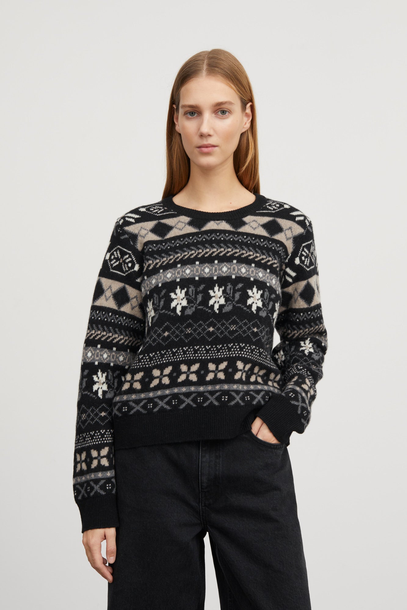 Skall Studio Ellinor Jumper - Black Jacquard