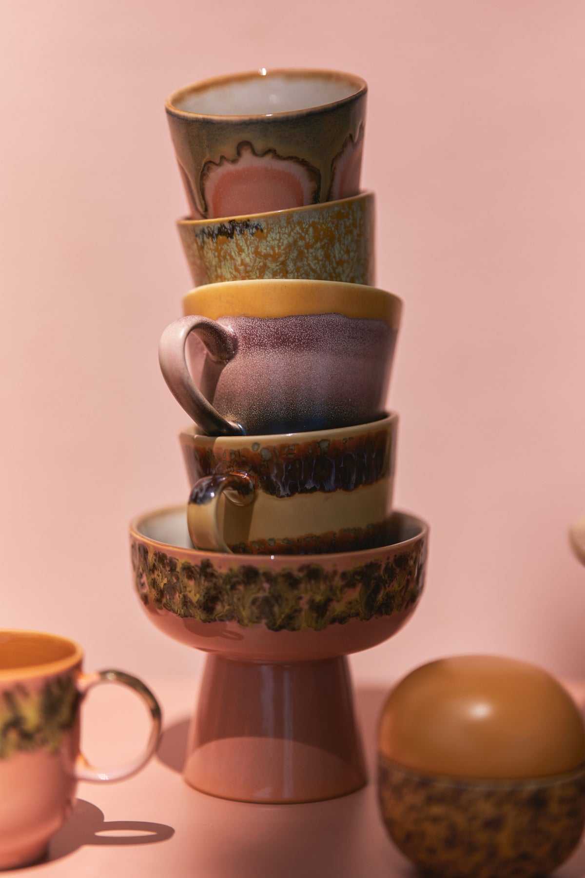HKLIVING - 70s Ceramics: Cappuccino Mug, Cliffs