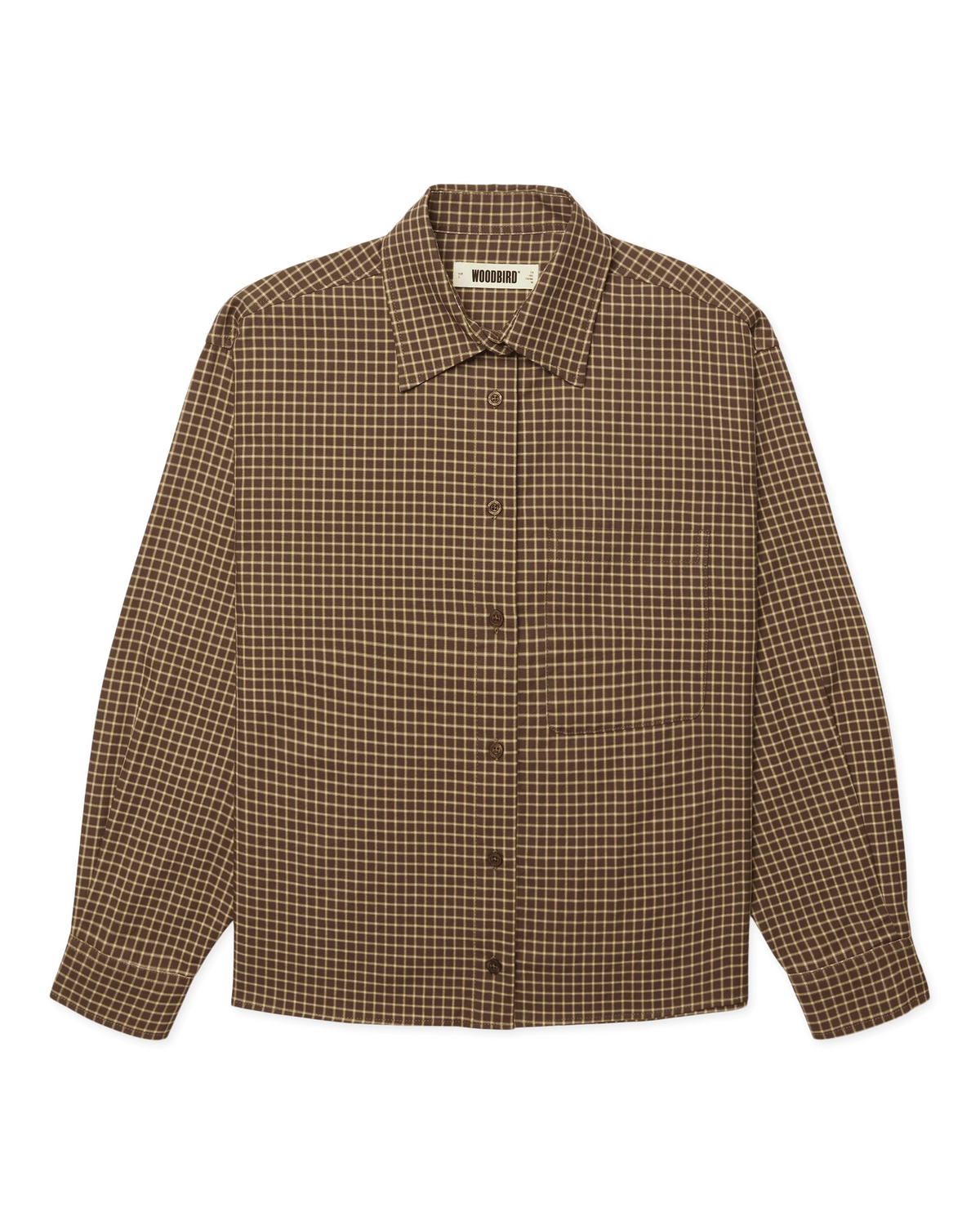 WOODBIRD - Ling Man Check Shirt, Brown Honey