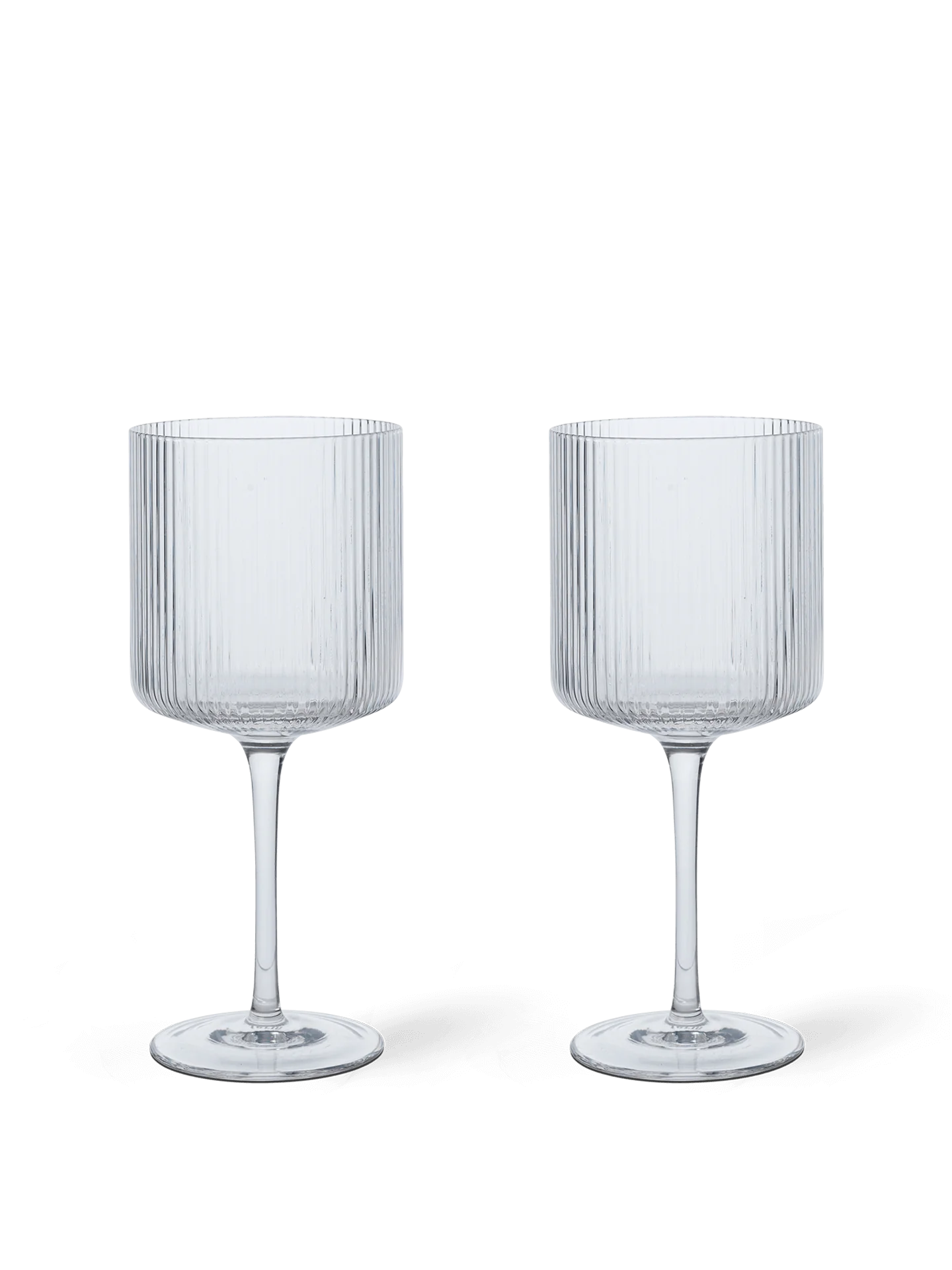 Ferm Living Ripple Red Wine Glasses Clear - Set of 2