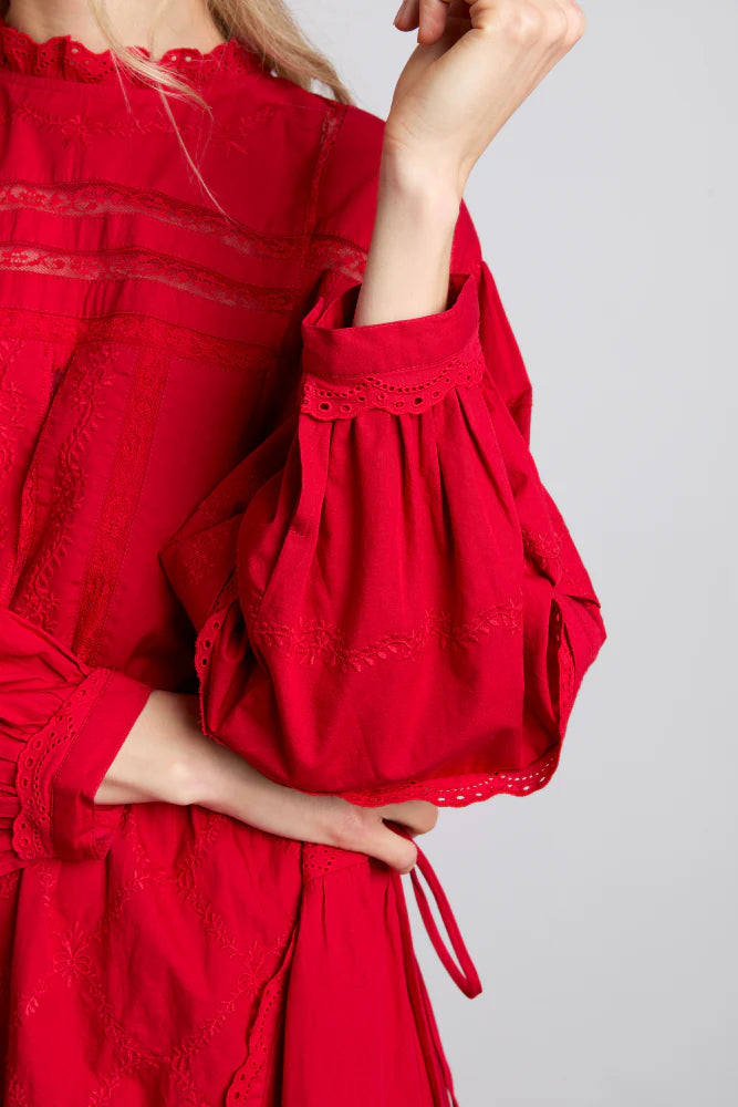 Damson Madder Clancy Mini Dress - Red