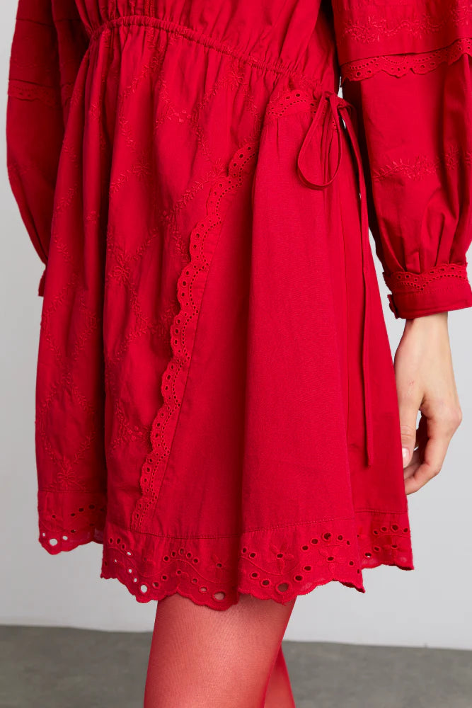 Damson Madder Clancy Mini Dress - Red