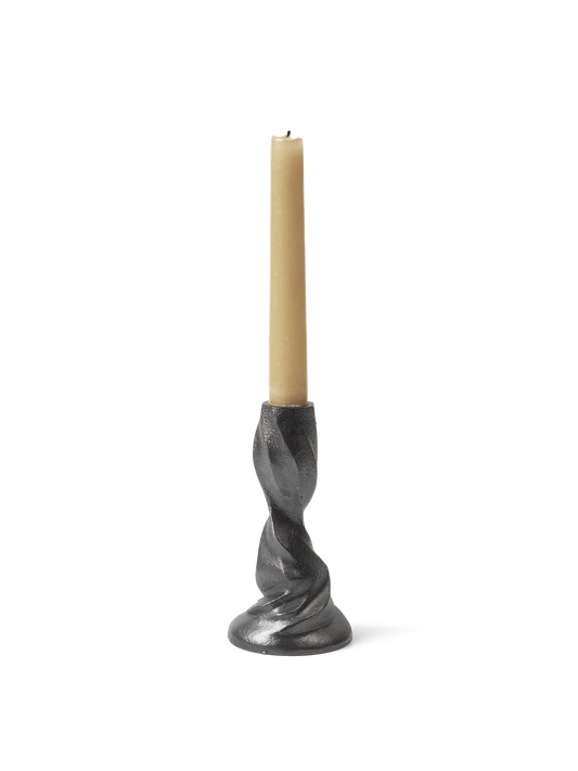 Ferm Living Gale Small Candle Holder - Blackened Aluminium