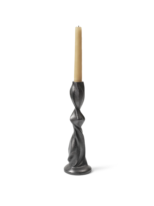 Ferm Living Gale Medium Candle Holder - Blackened Aluminium