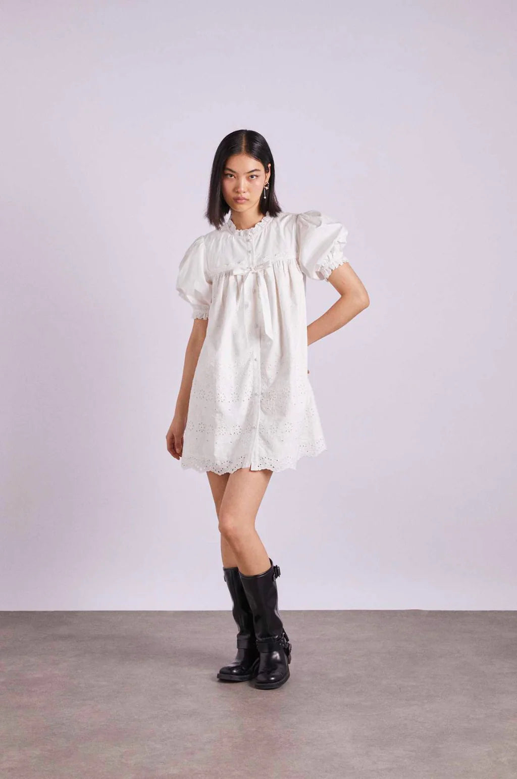 Damson Madder Winnie Mini Dress - White