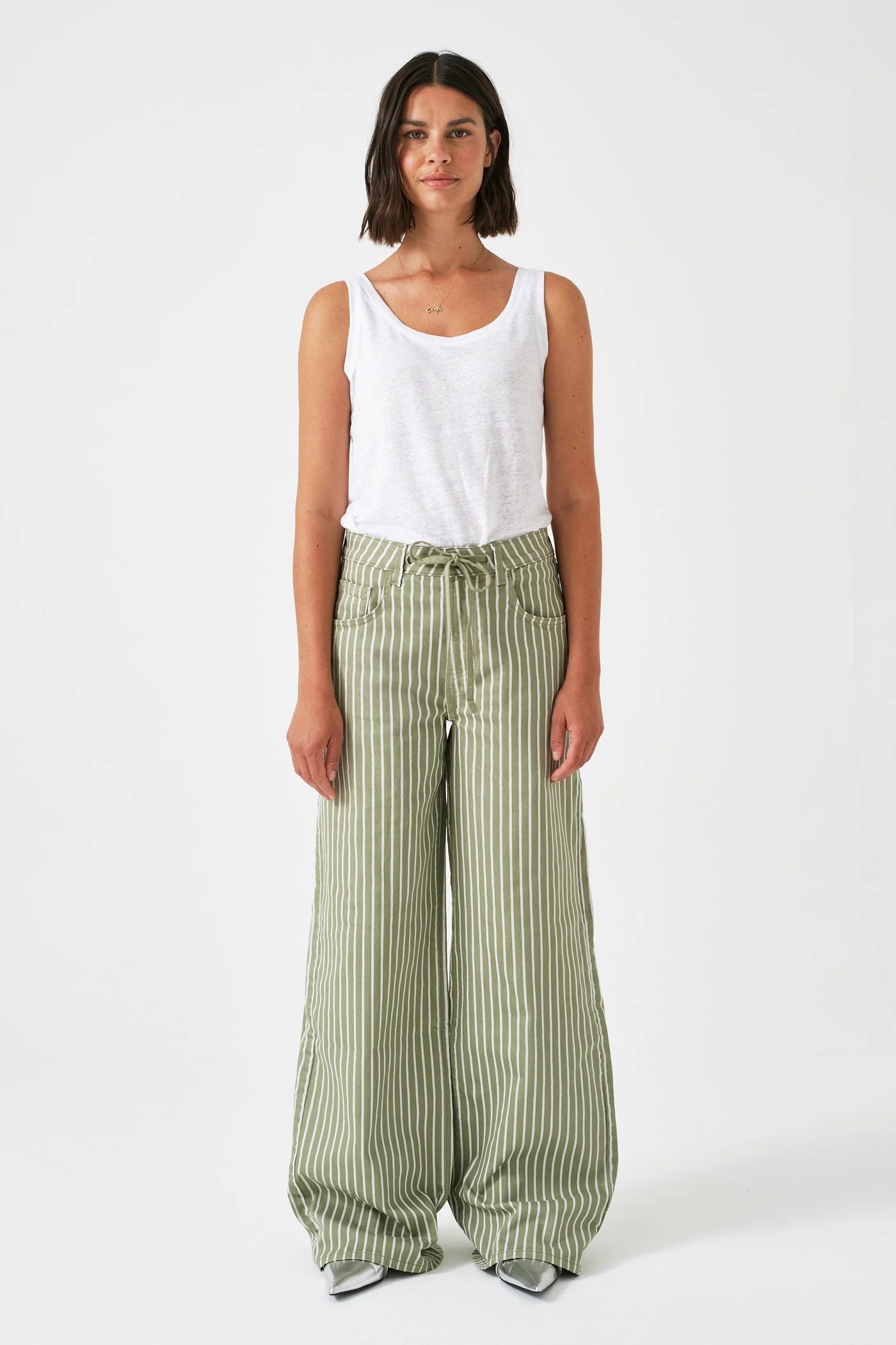 Seventy + Mochi - Blake Jean - Vintage Moss Wide Stripe