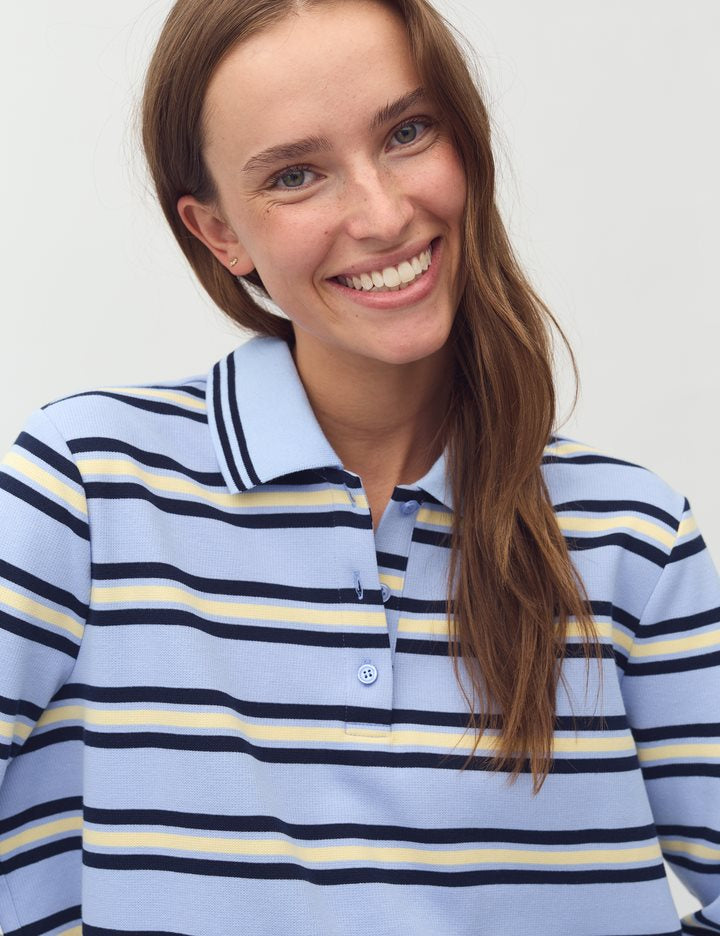 Mbym - Polla T-shirt - Cool Blue Stripe