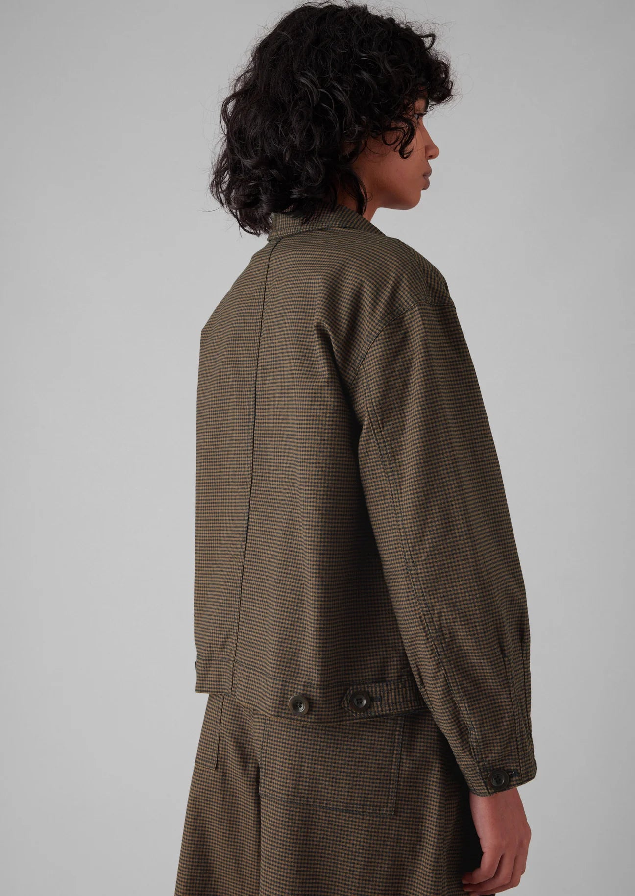 TOAST - Birch Gingham Cotton Jacket - Burnt Umber