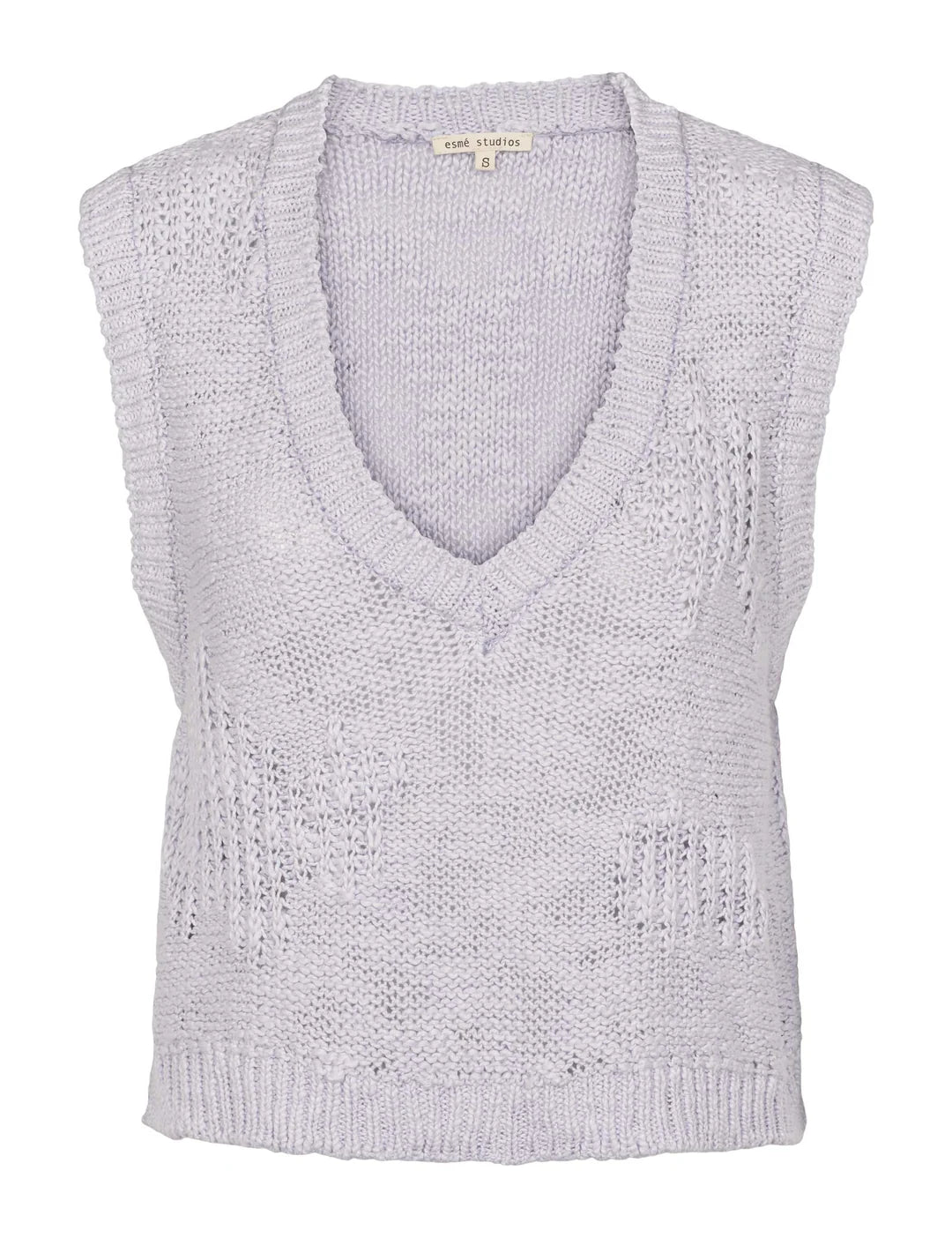 Esmé Studios - Lucca Knit Vest GOTS - Lilac