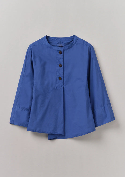 TOAST - Deep Pleated Cotton Poplin Top - French Blue