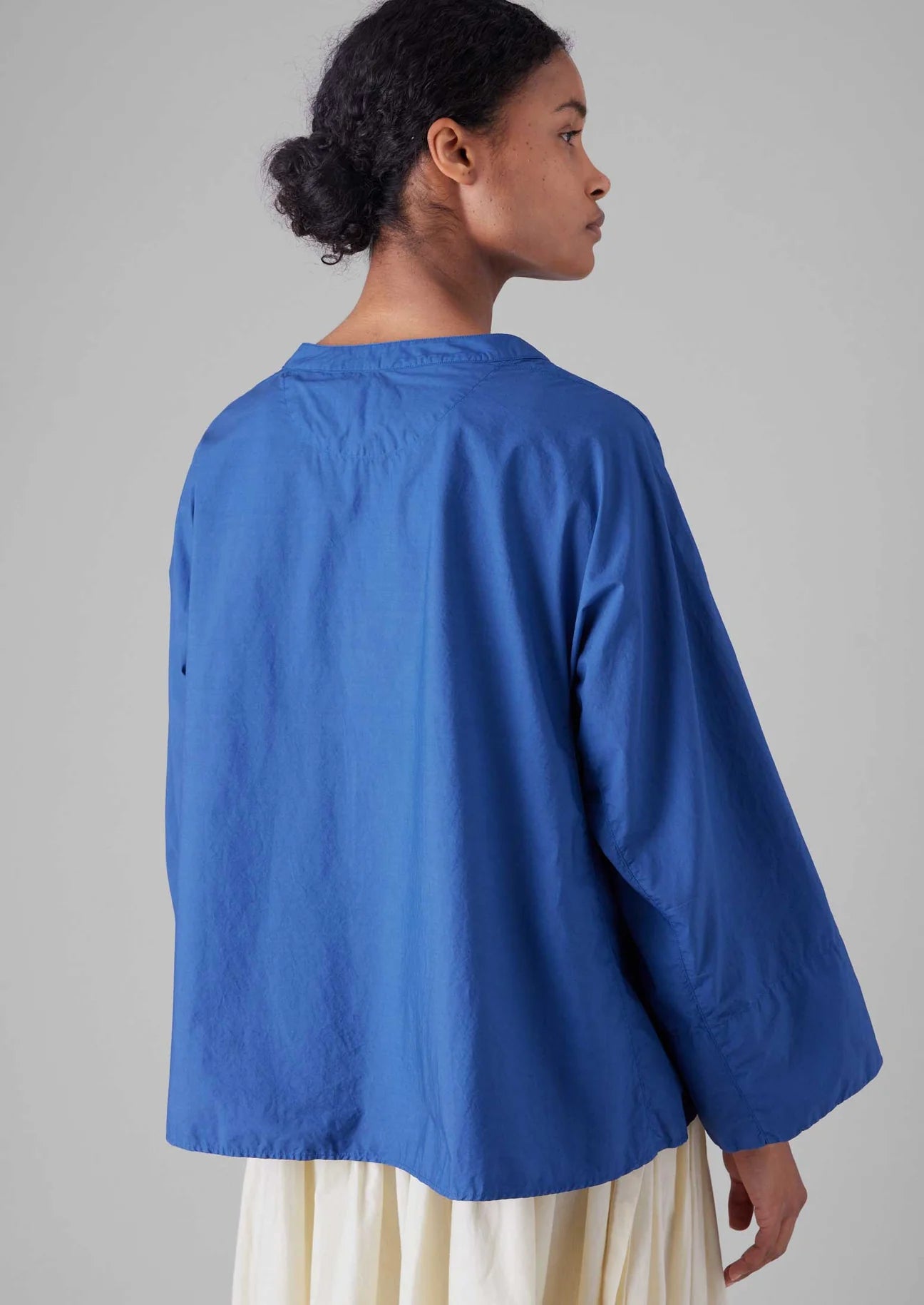 TOAST - Deep Pleated Cotton Poplin Top - French Blue