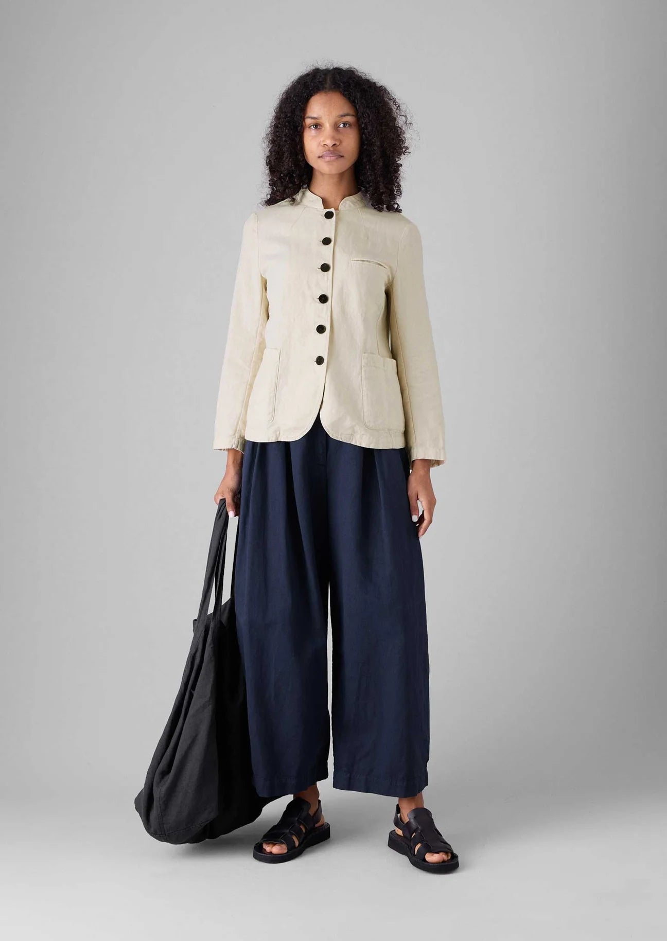 TOAST - Garment Dyed Cotton Linen Neat Jacket - Parchment