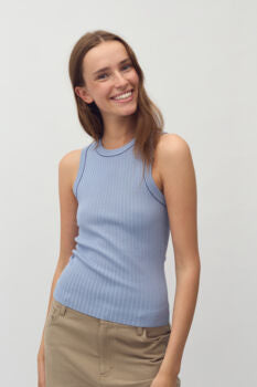 Mbym - Callis Knit Vest - Steel Blue