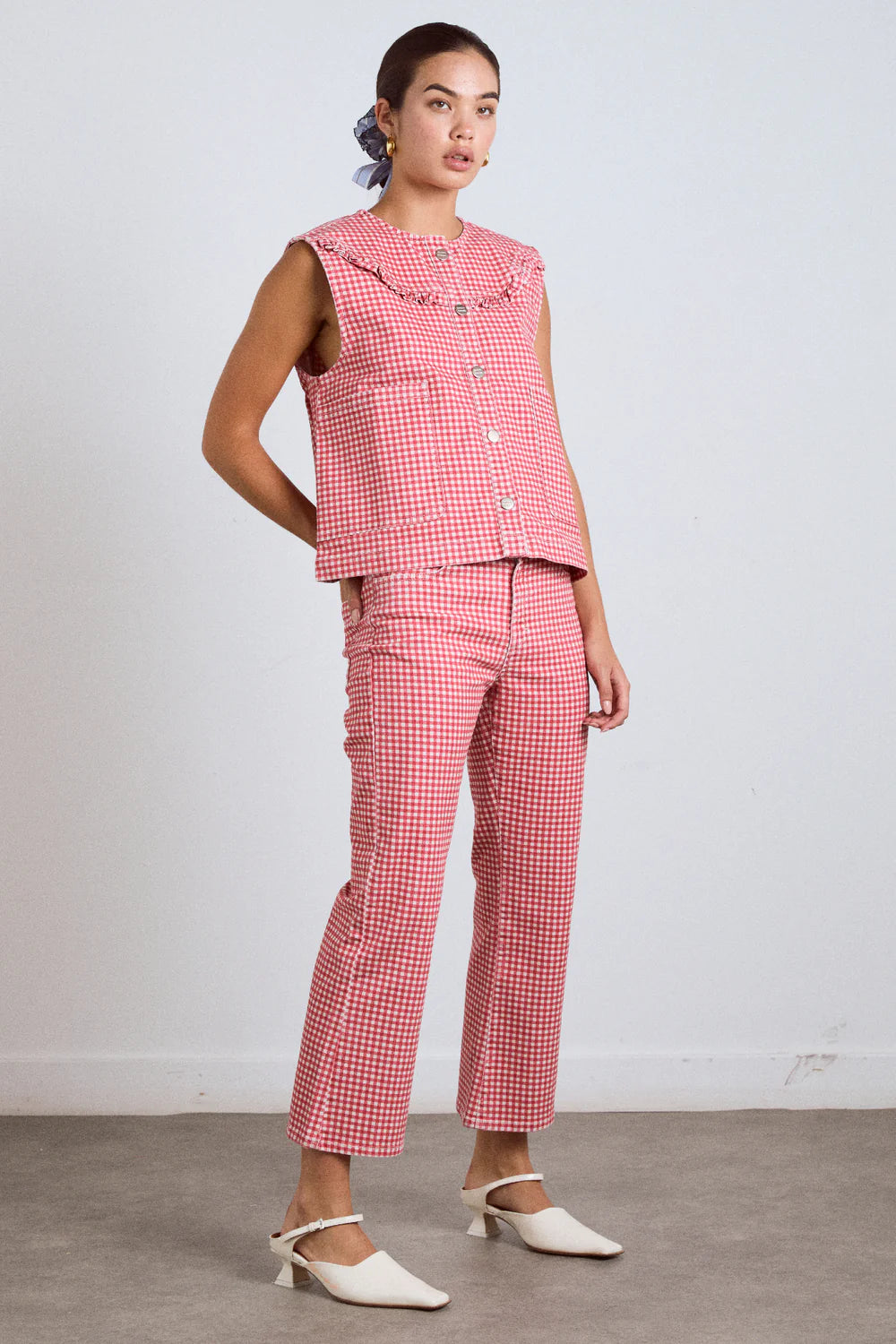 Damson Madder - Kenny Jeans - Red Gingham
