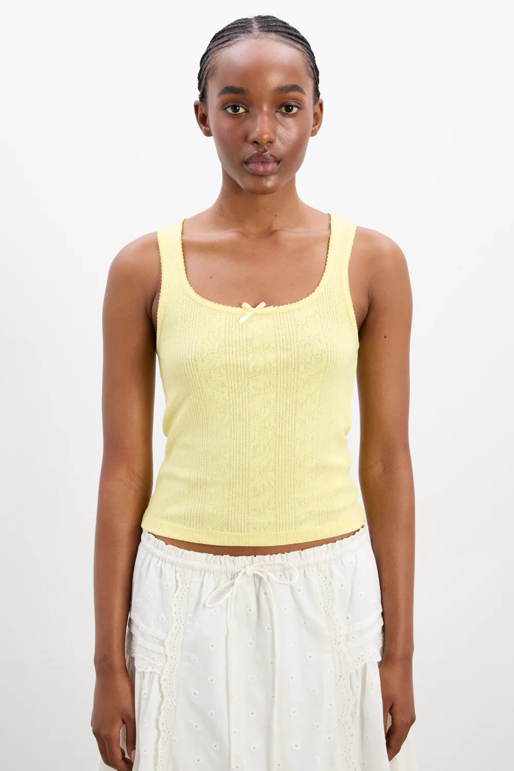 Damson Madder - Salome Pointelle Cami - Butter