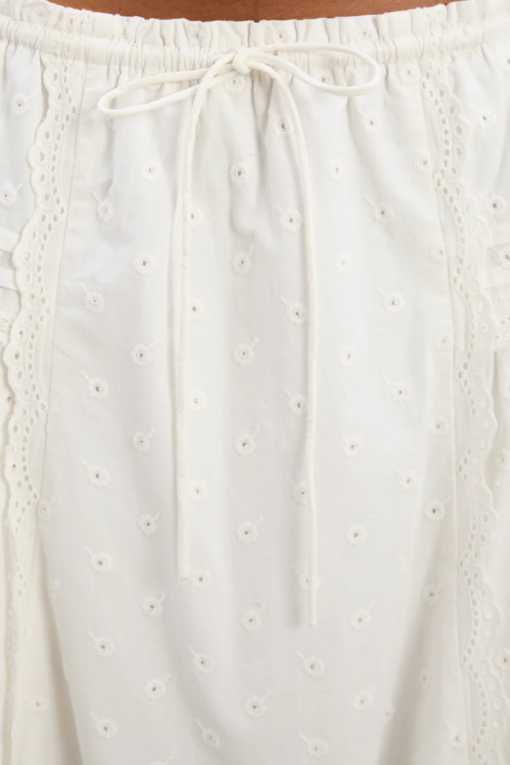 Damson Madder - Agatha Puff Midi Skirt - White