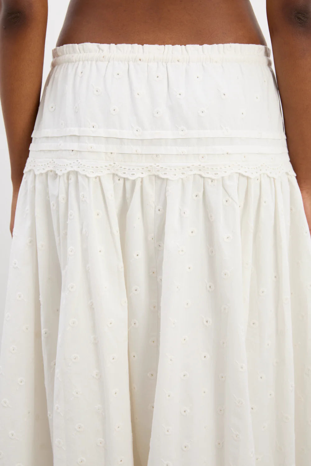 Damson Madder - Agatha Puff Midi Skirt - White