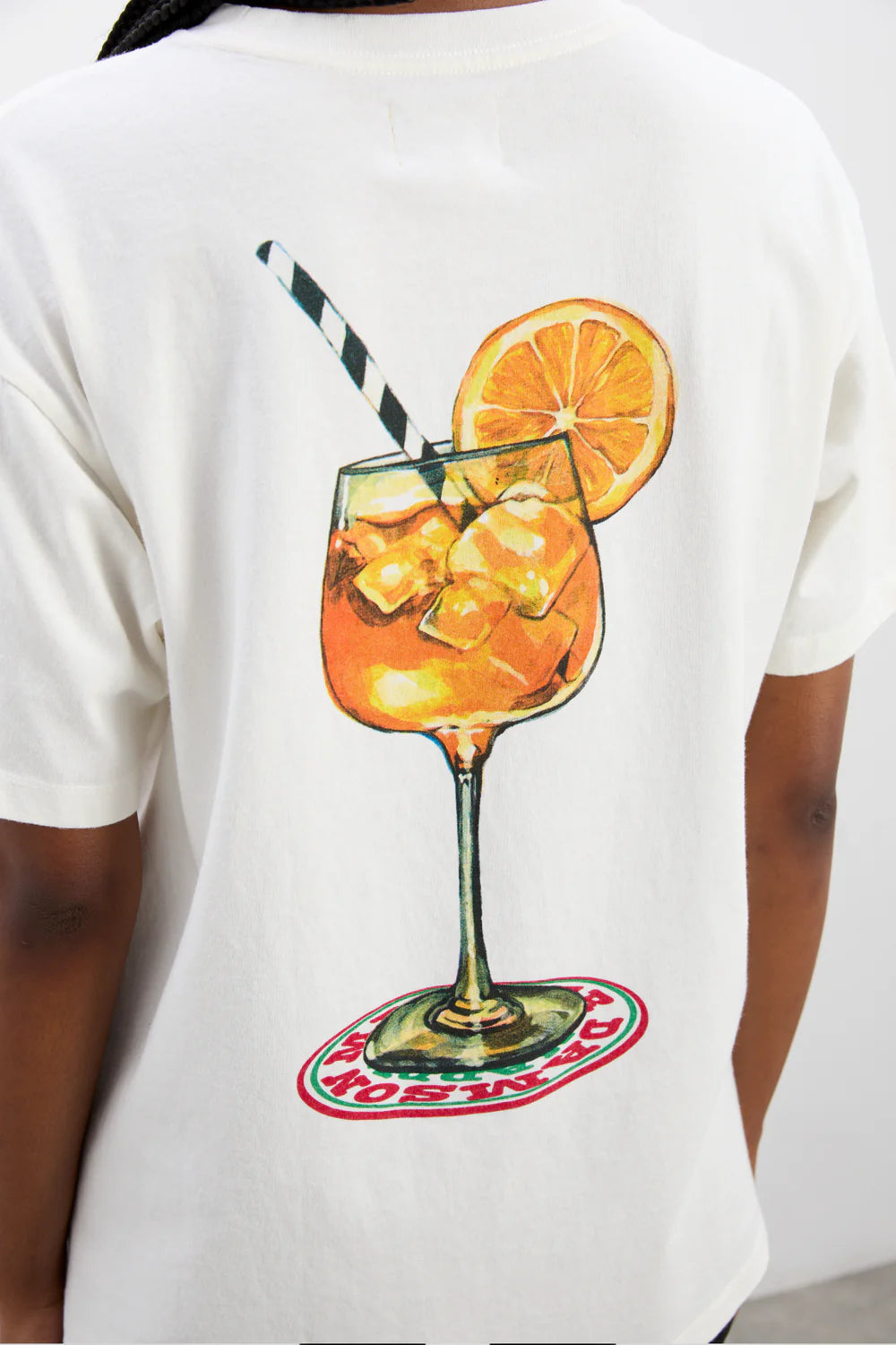 Damson Madder - Spritz Boyfriend Tee - White