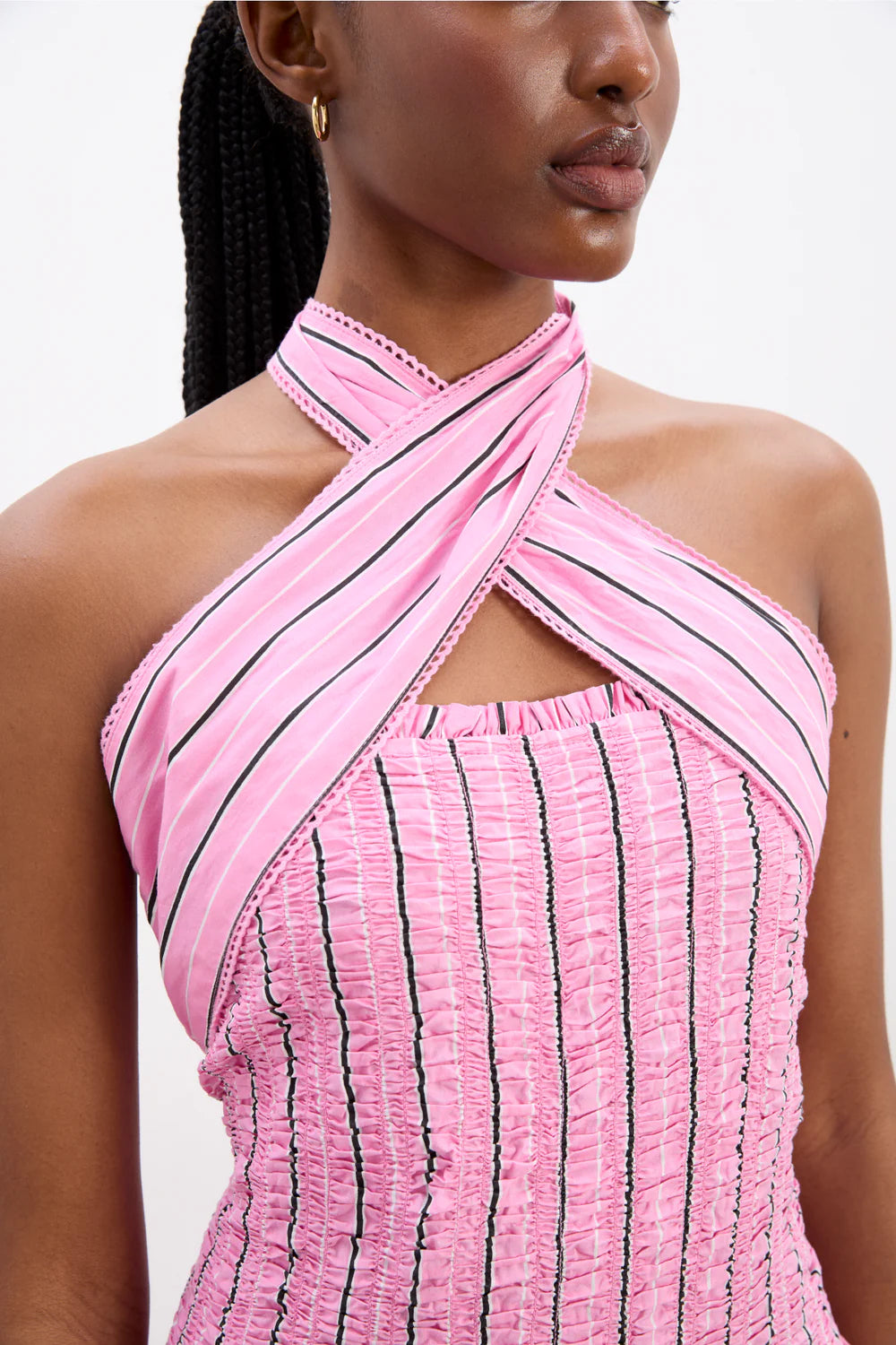 Damson Madder - Mia Midi Dress - Pink