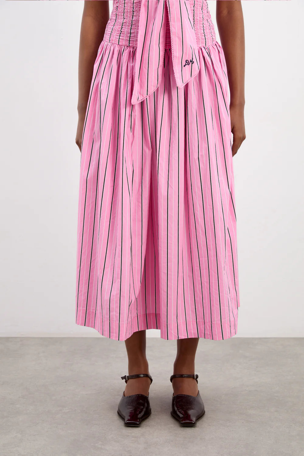 Damson Madder - Mia Midi Dress - Pink