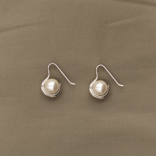Third Reason - Hook Pearl Earring - Silver