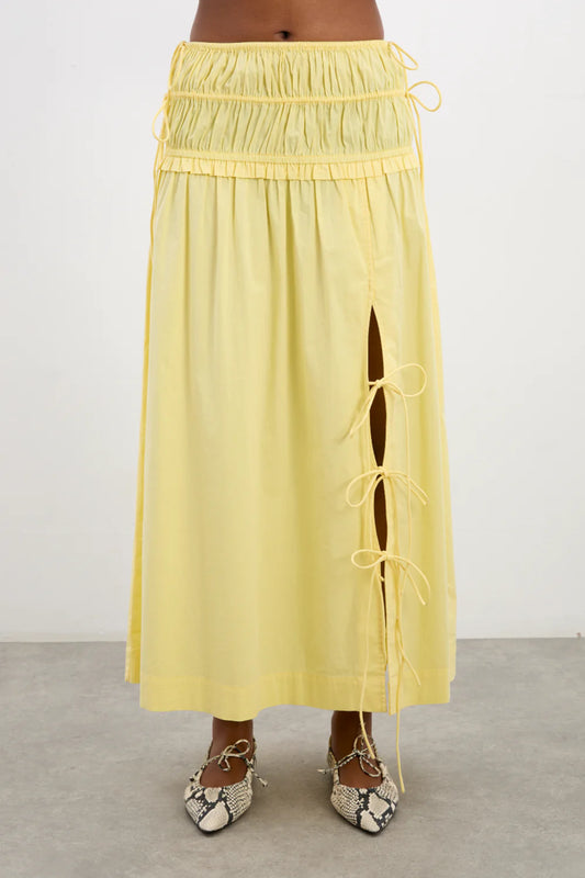 Damson Madder - Charlotte Midi Skirt - Butter