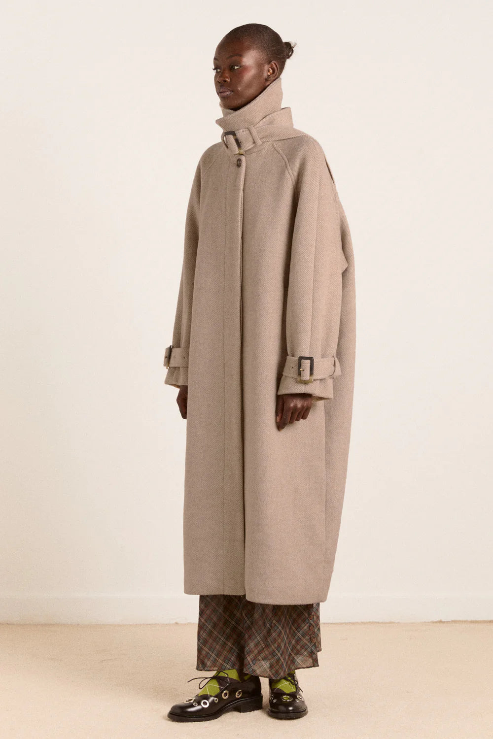 Damson Madder - Jude Wool Coat, Grey
