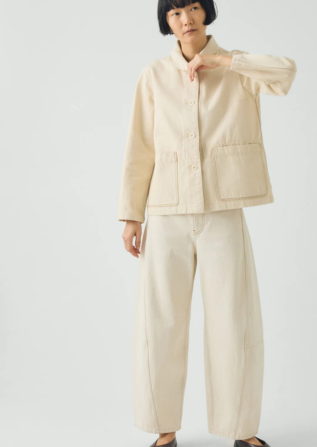 TOAST - Hal Denim Workwear Jacket, Ecru