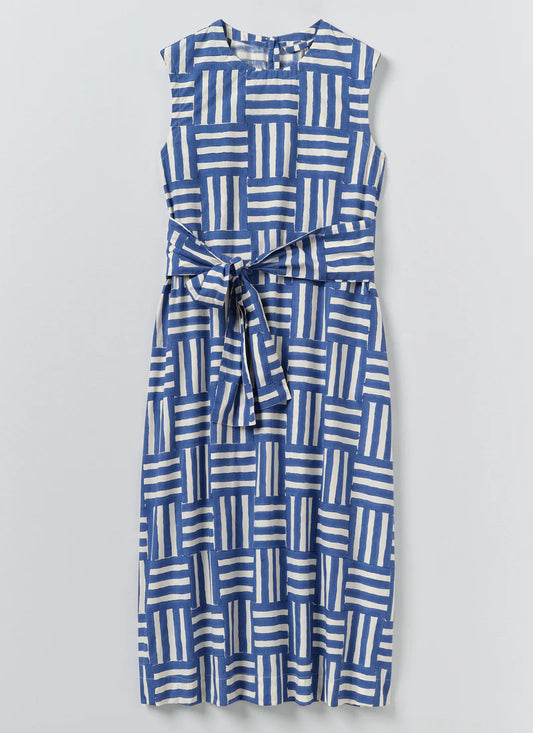 TOAST - Block Print Patchwork Stripe Dress