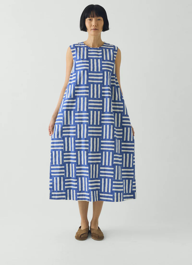 TOAST - Block Print Patchwork Stripe Dress