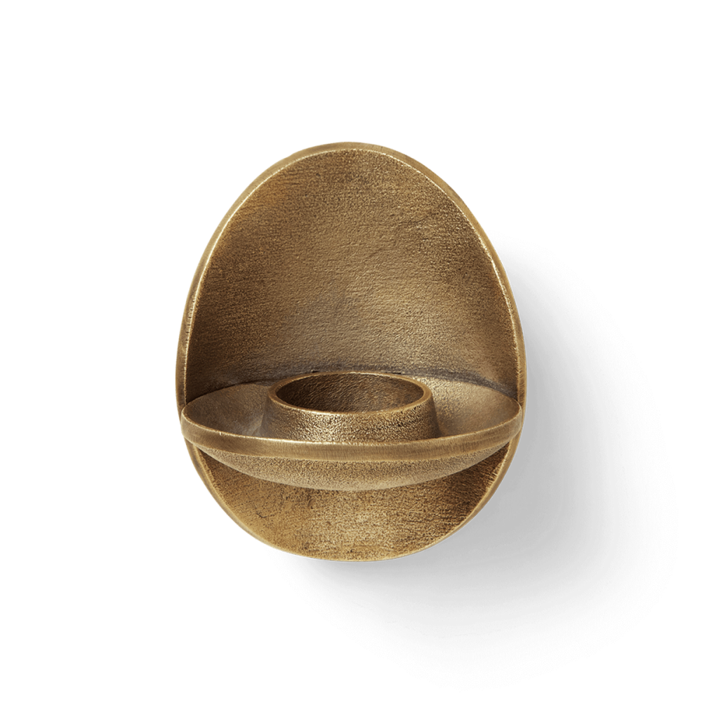 Ferm Living - Agapé Wall Tealight Holder, Brass Finish