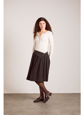 Damson Madder - Hester Henley Top, Off White