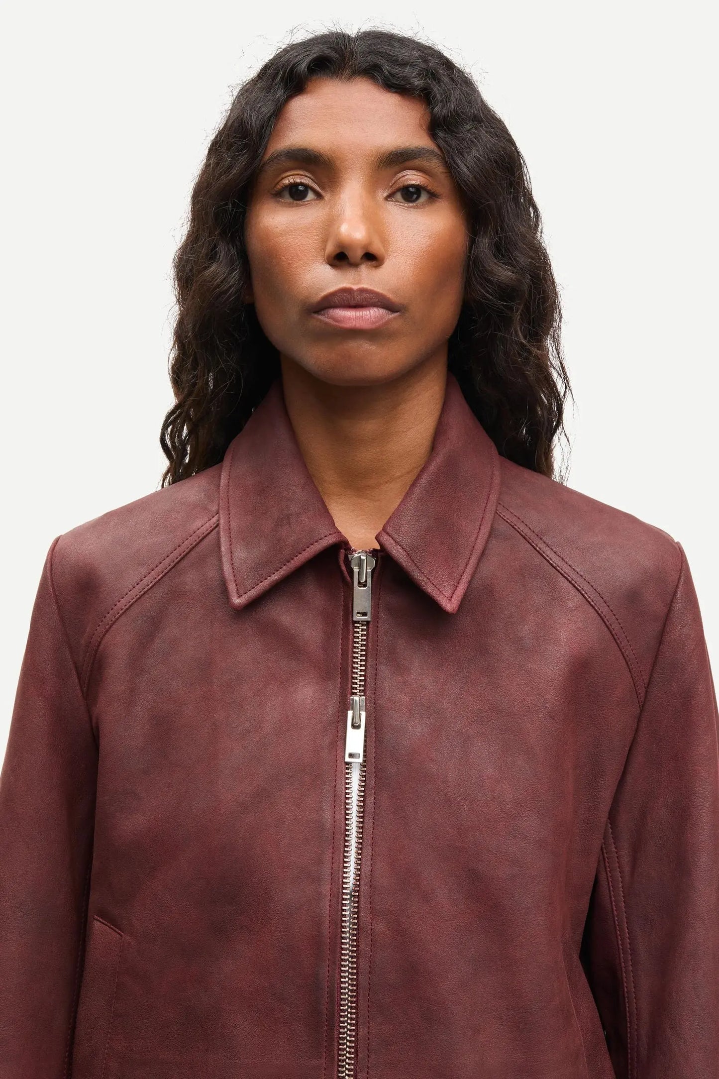 Samsøe Samsøe - Sashiva Leather Jacket, Fudge