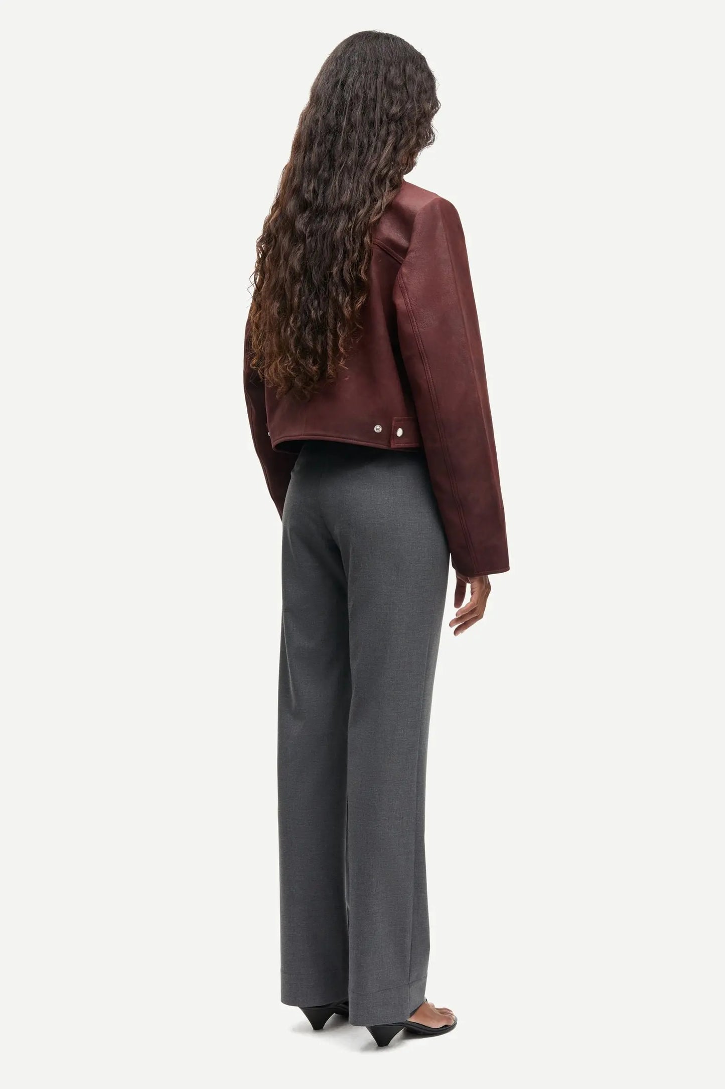 Samsøe Samsøe - Sashiva Leather Jacket, Fudge