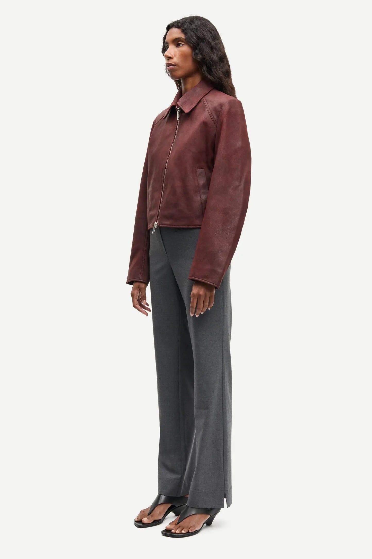 Samsøe Samsøe - Sashiva Leather Jacket, Fudge