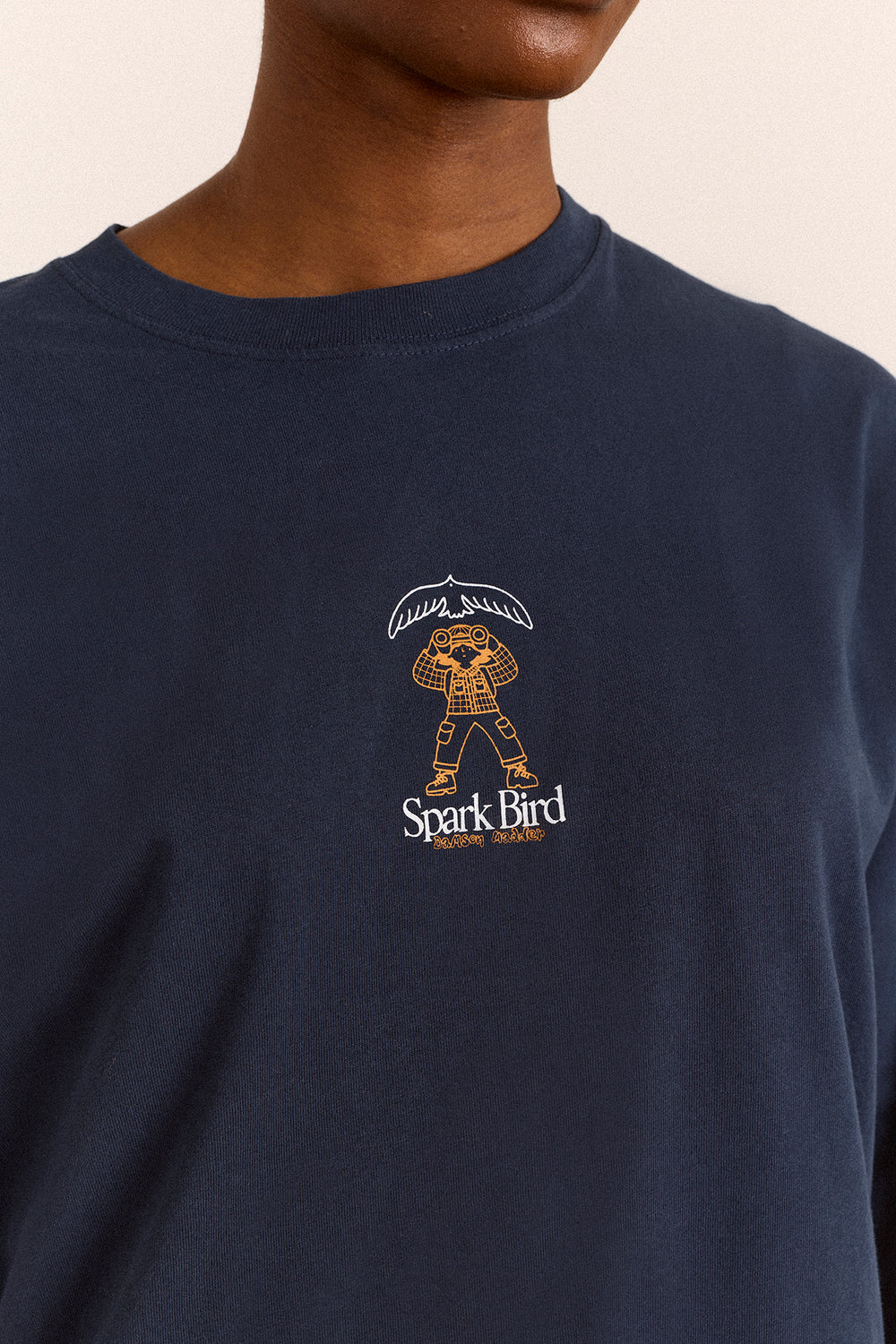 Damson Madder - Gone Rambling Long Sleeve Tee, Blue