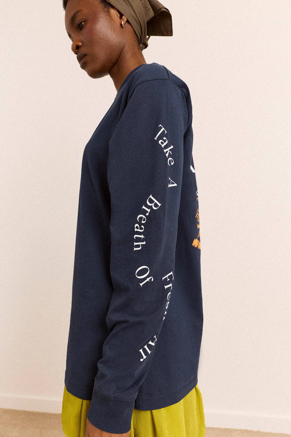 Damson Madder - Gone Rambling Long Sleeve Tee, Blue