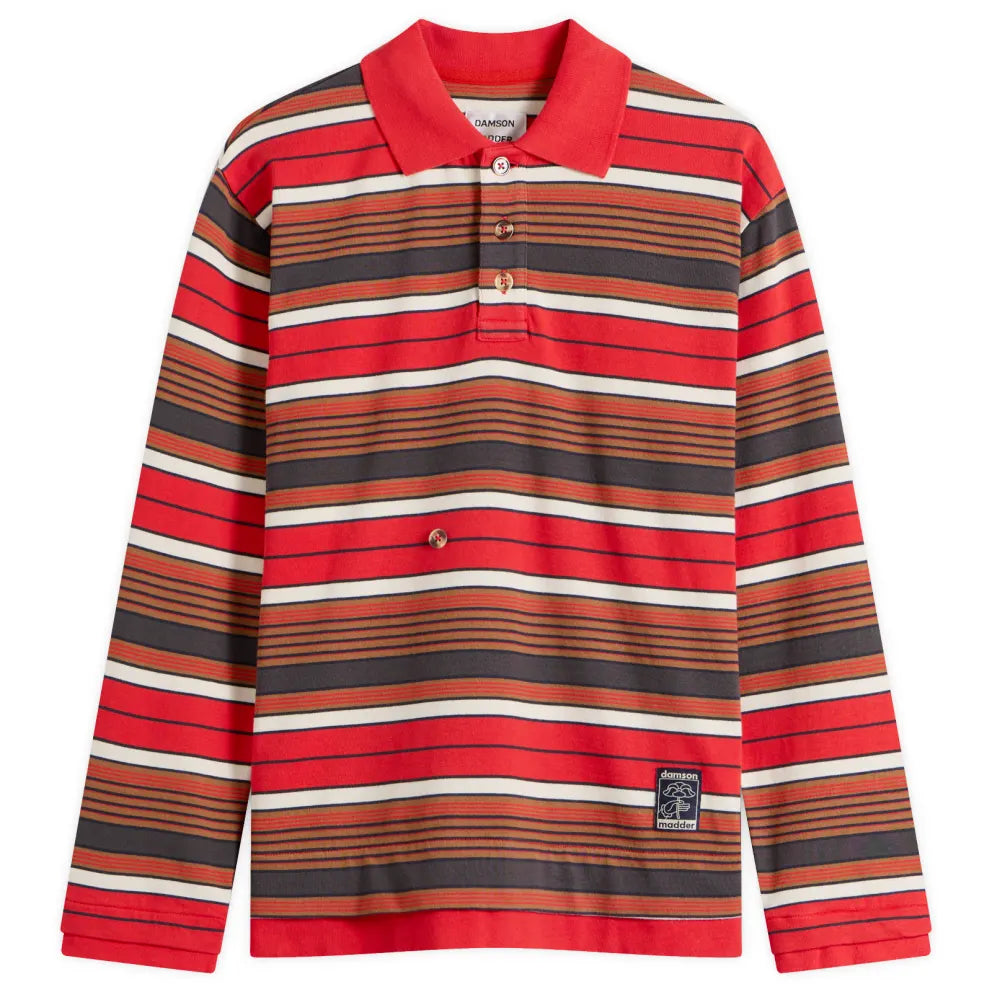 Damson Madder - Noah Cinch Rugby, Red Stripe